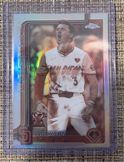 2025 Topps Chrome #61 Jackson Merrill Sepia Refractor — front