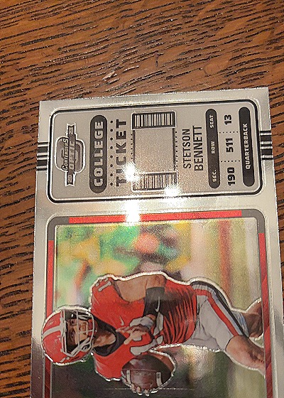 2023 Panini Chronicles Draft Picks Contenders Optic College Ticket #22 Stetson Bennett — front