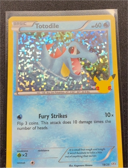 2021 Pokémon McDonald's 25th Anniversary #18 Totodile — front