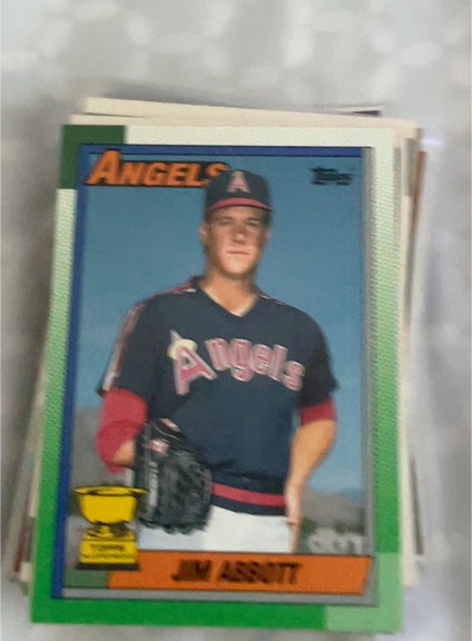 1990 Topps #675 Jim Abbott — front
