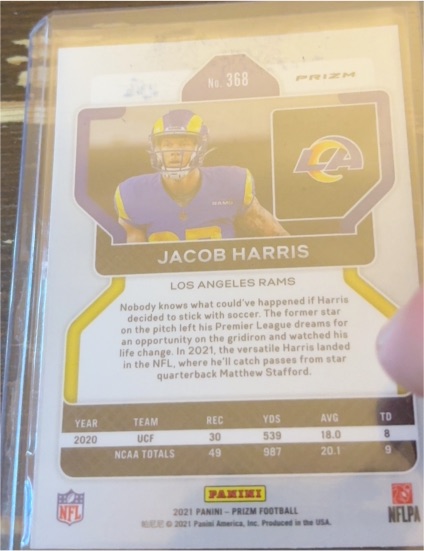 2021 Panini Prizm #368 Jacob Harris — front