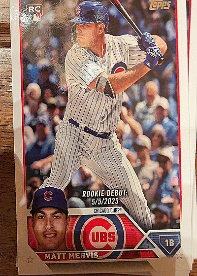 2023 Topps Update #US236 Matt Mervis Rookie Debut Chicago Cubs — front