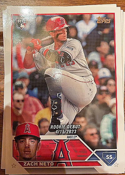 2023 Topps Update #US329 Zach Neto Rookie Debut — front
