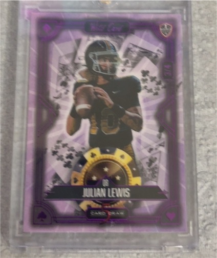 2024 Wild Card 5 Card Draw C RC 1/2 Julian Lewis — front