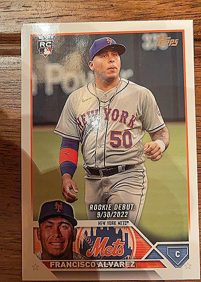 2023 Topps Update #US255 Francisco Alvarez Rookie Debut — front