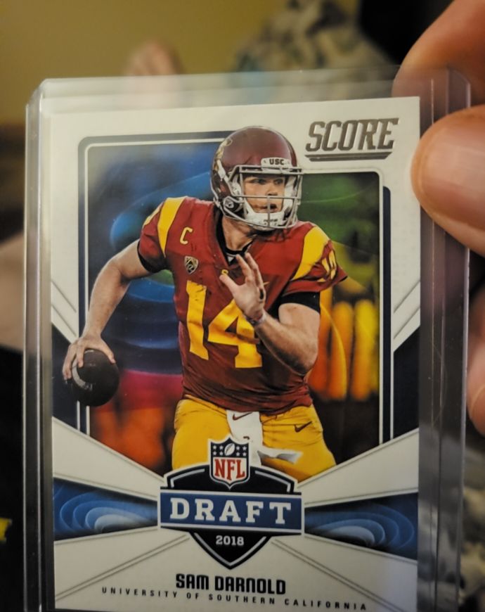 2018 Score NFL Draft #1 Sam Darnold — front