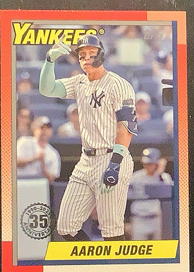 2025 Topps Series 1 #T90-57 Aaron Judge 1990 Topps Baseball 35th Anniversary — front
