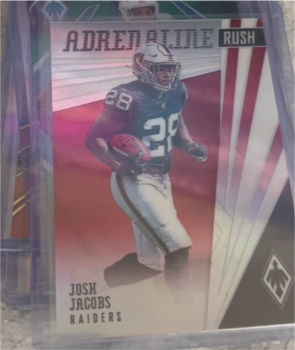 2019 Panini Phoenix Adrenaline Rush #1 Josh Jacobs — front