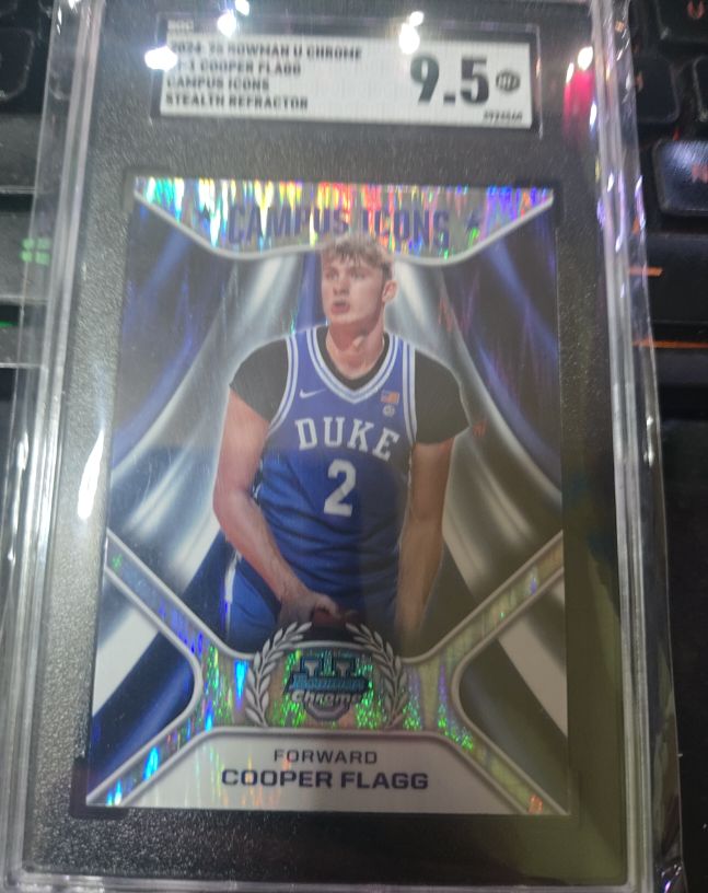 2024 Bowman Chrome University #CI-1 Cooper Flagg Campus Icons Stealth Refractor — front