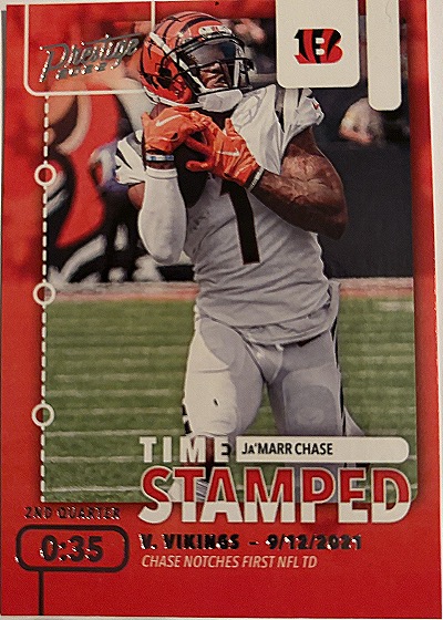 2022 Panini Prestige Time Stamped #TS-9 Ja'Marr Chase — front