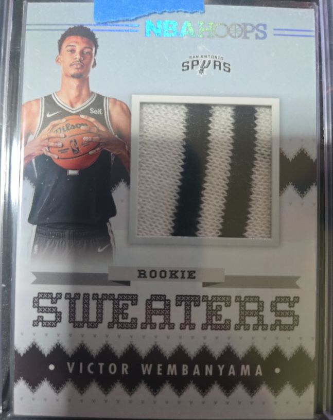 2023-24 Panini NBA Hoops Rookie Sweaters #RSW-VWE Victor Wembanyama — front