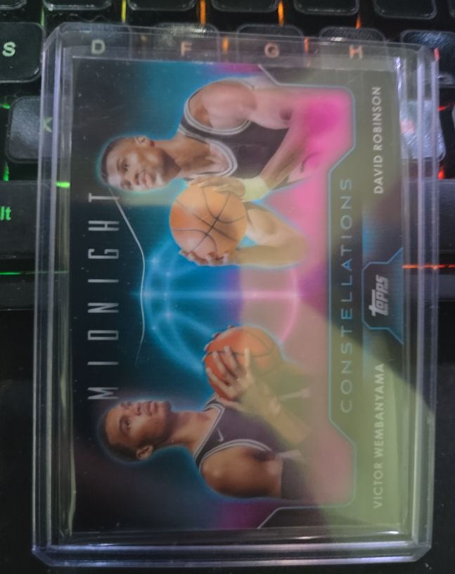 2023-24 Topps Midnight #C-19 Victor Wembanyama & David Robinson Constellations — front