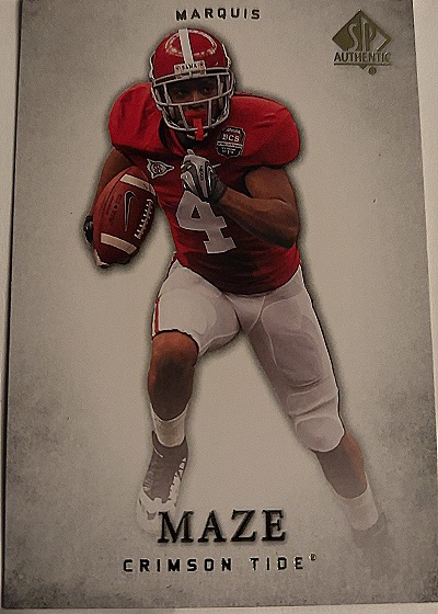 2012 SP Authentic #68 Marquis Maze — front
