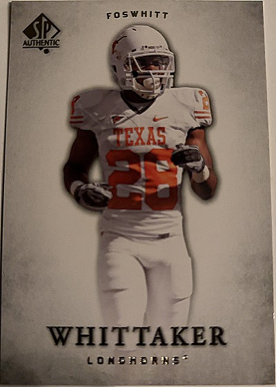 2012 SP Authentic #37 Foswhitt Whittaker — front