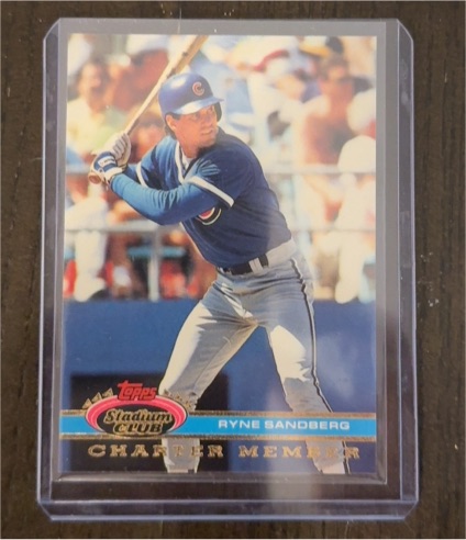 1991 Topps Stadium Club Charter Member Ryne Sandberg — front