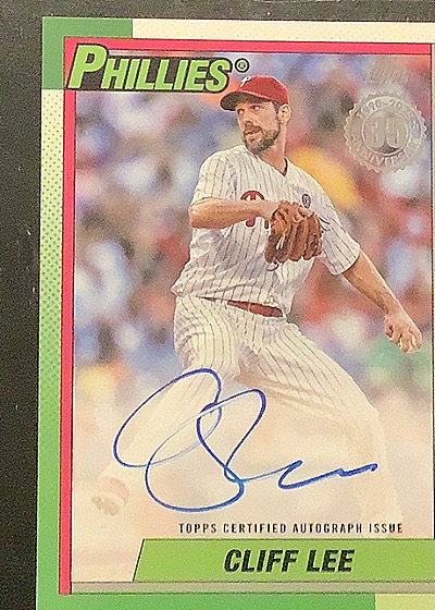 2025 Topps Series 1 1990 Topps Baseball Autographs #90A-CL Cliff Lee — front
