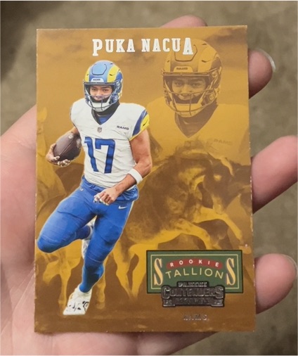 2023 Panini Contenders #19 Puka Nacua Rookie Stallions — front