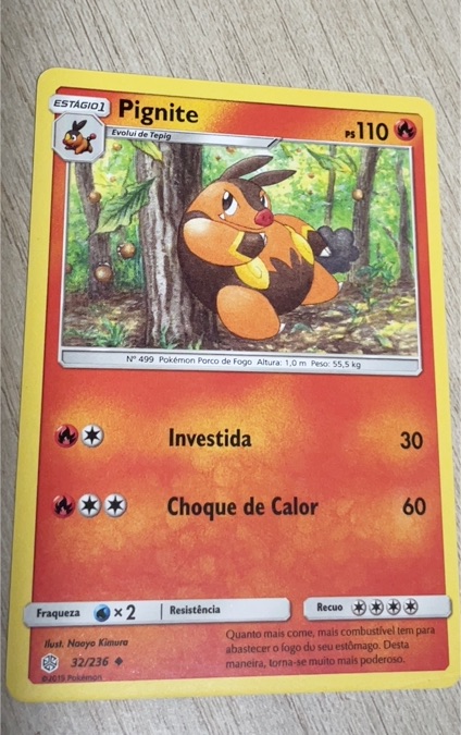 2019 Pokémon Cosmic Eclipse #32 Pignite — front