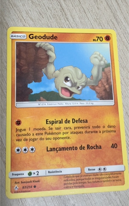 2019 Pokémon Sun & Moon Unbroken Bonds #87 Geodude — front