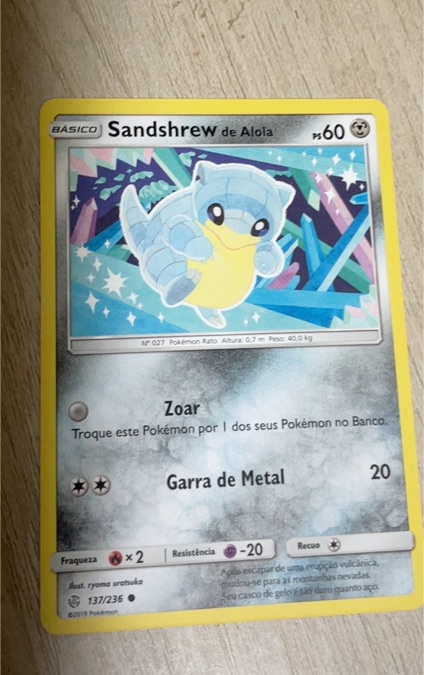2019 Pokémon Sun & Moon Cosmic Eclipse #137 Alolan Sandshrew — front