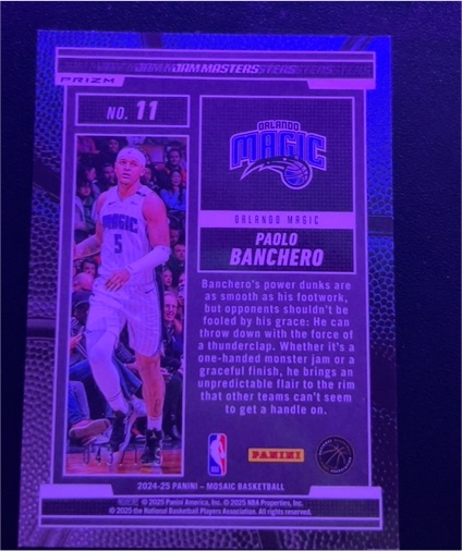 2024-25 Panini Mosaic Jam Masters #11 Paolo Banchero — front