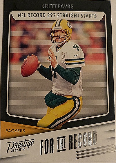 2024 Panini Prestige For the Record #FR-BF Brett Favre — front