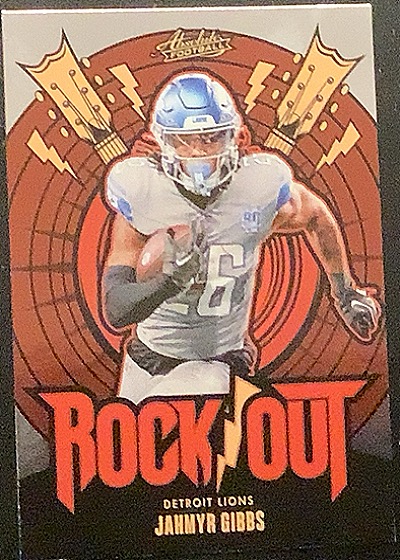 2024 Panini Absolute Football Rock Out #RO-JGS Jahmyr Gibbs — back