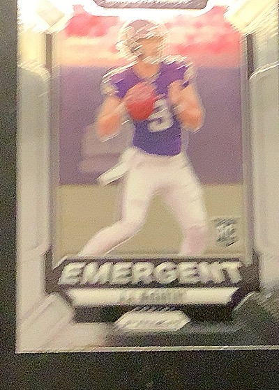 2020 Panini Contenders Draft Picks Emergent #EM-KC Kirk Cousins — back