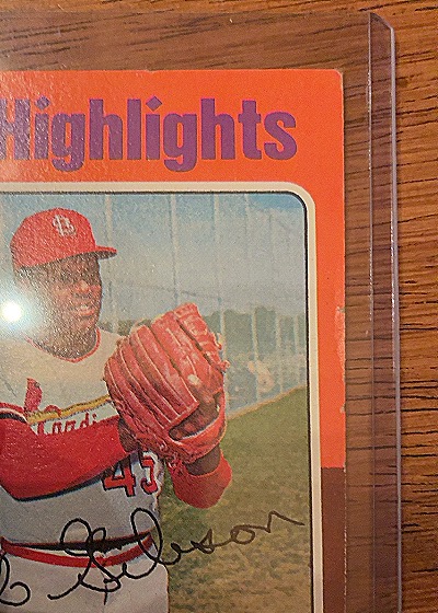 1975 Topps #3 Bob Gibson '74 Highlights — front