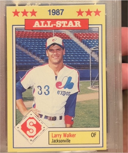 1987 Jennings Southern League All-Stars #8 Larry Walker — front