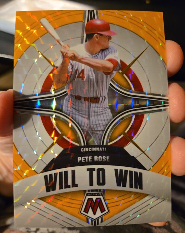 2022 Panini Mosaic Will to Win #WW-6 Pete Rose — front
