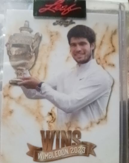 2023 Leaf Wins Wimbledon #WWB-1 Carlos Alcaraz — front