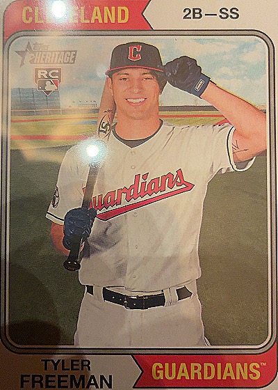 2023 Topps Heritage #319 Tyler Freeman — front