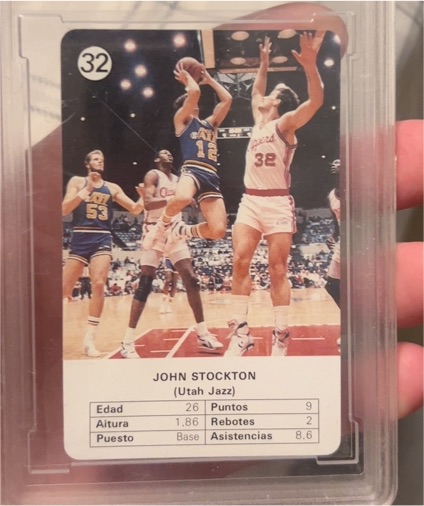 1988 Fournier Estrellas #32 John Stockton — front