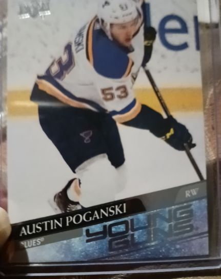 2020-21 Upper Deck #460 Austin Poganski Young Guns Rookie Card — front