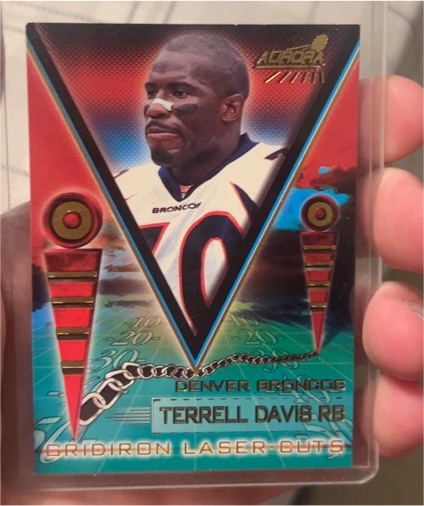 1998 Pacific Aurora Gridiron Laser Cuts #5 Terrell Davis — front