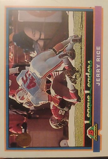 1991 Bowman #274 Jerry Rice League Leaders — front