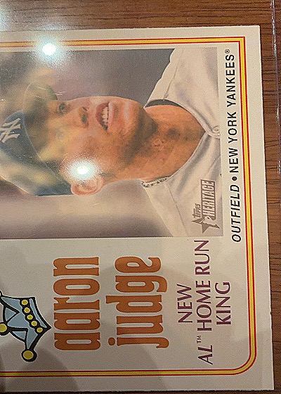 2023 Topps Heritage #1 Aaron Judge New AL Home Run King — front