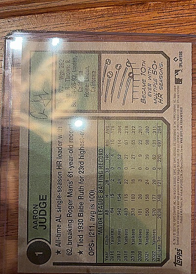 2023 Topps Heritage #1 Aaron Judge — front