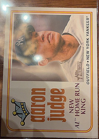 2023 Topps Heritage #1 Aaron Judge New AL Home Run King — front
