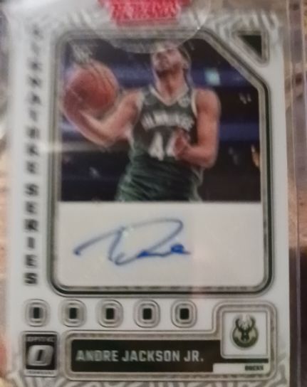 2023-24 Panini Donruss Optic Signature Series #SS-AJ Andre Jackson Jr. — front