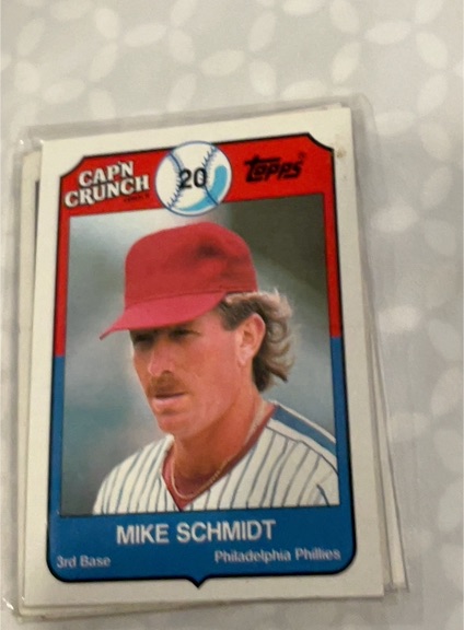 1989 Topps Cap'n Crunch #16 Mike Schmidt — front