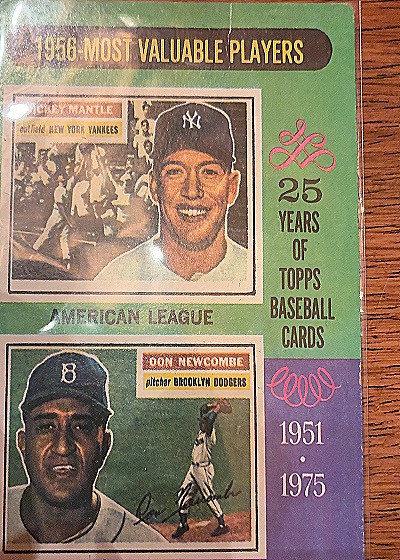 1975 Topps #194 1956 MVP Mickey Mantle & Don Newcombe — front