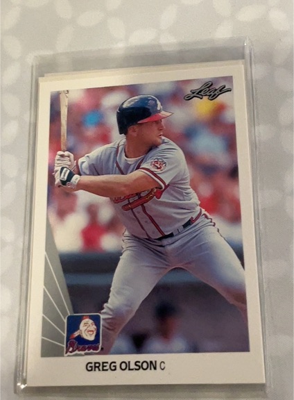1990 Leaf #323 Greg Olson — front