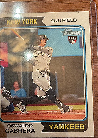 2023 Topps Heritage #135 Oswaldo Cabrera — front
