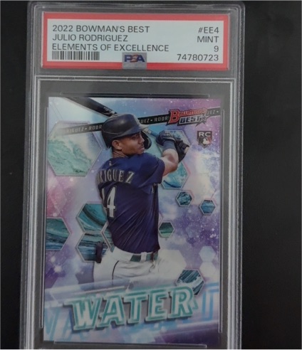 2022 Bowman's Best #EE4 Julio Rodriguez Elements Of Excellence Water — front