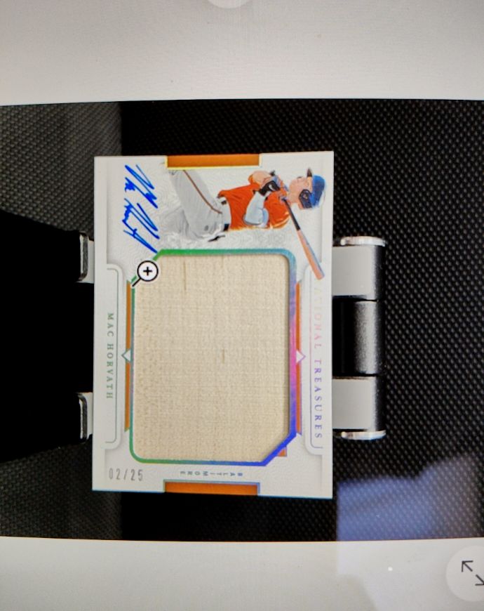 2022 Panini National Treasures Mac Horvat #02/25 — front