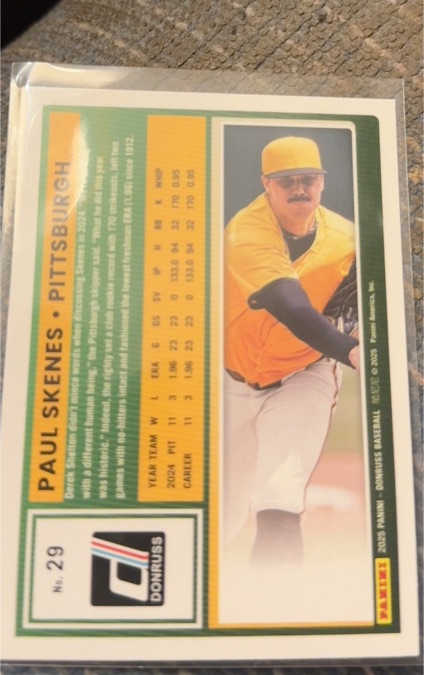 2025 Donruss #29 Paul Skenes — front