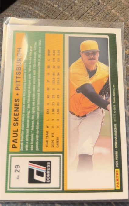 2025 Donruss #29 Paul Skenes — front