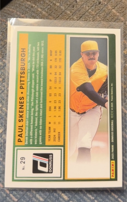 2025 Panini Donruss #29 Paul Skenes — front